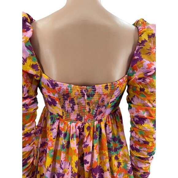 Zimmermann Ruched Floral Mini Dress NWT - Picture 7 of 10